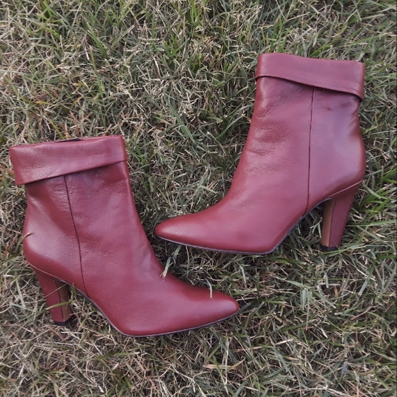 Franco Sarto Shoes - Franco Sarto Rich Burgundy Heeled Boots